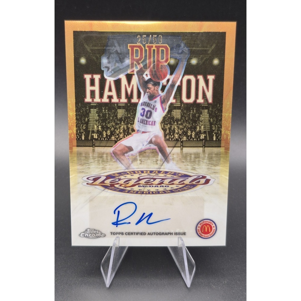 2025 Topps McDonald's All American Rip Hamilton #LA-RH Legends Auto Gold /50 SP‎